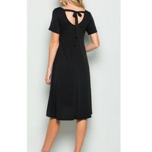 New COA Knit Midi Dress in ash black